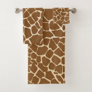 Giraffen-Haut-Fell-Musterdruck Badhandtuch Set