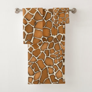 Giraffen-Hide-Fell gemustertes Druckmuster Badhandtuch Set