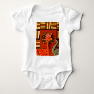 Giraffen Hut Kunst Druck Baby Strampler