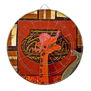 Giraffen Hut Kunst Druck Dartscheibe