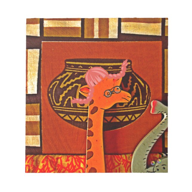 Giraffen-Hut-Kunstprint Notizblock (Vorderseite)