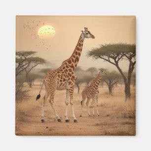 Giraffen in Afrika Magnet