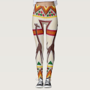 Giraffen in afrikanischen Leggings