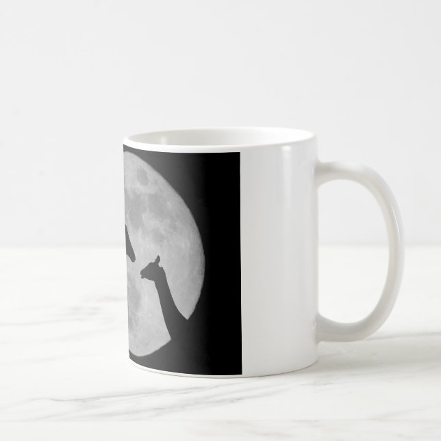 Giraffen in Fullmoon-Nacht Kaffeetasse (Rechts)