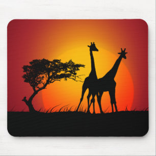 Giraffen in Mousepad in Afrika