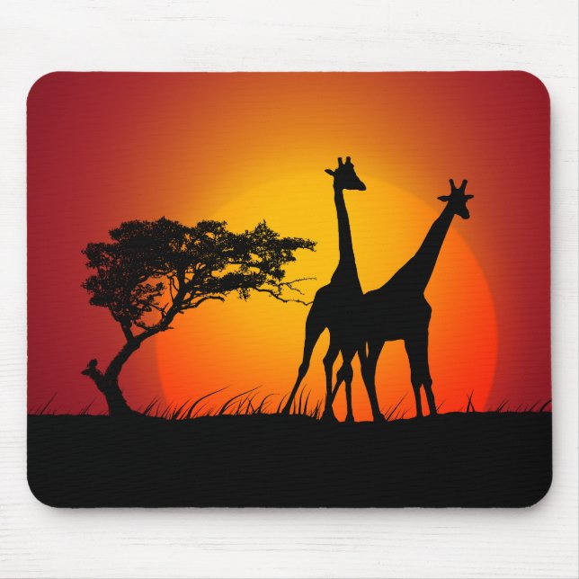 Giraffen in Mousepad in Afrika (Vorne)
