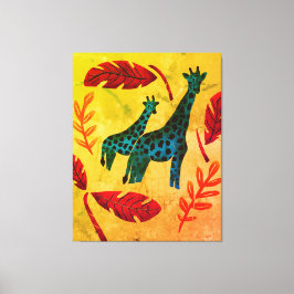 Giraffen Journeying Artwork Leinwanddruck