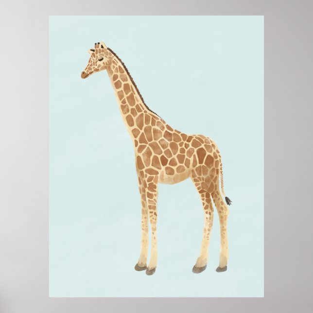 Giraffen-Kinderzimmer-Kunst Poster (Vorne)