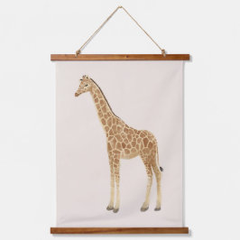 Giraffen-Kinderzimmer-Kunstteppich Wandteppich Mit Holzrahmen