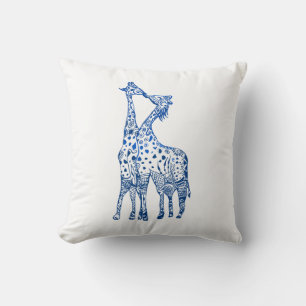 Giraffen Kiss, afrikanische Romantik, Valentinpols Kissen
