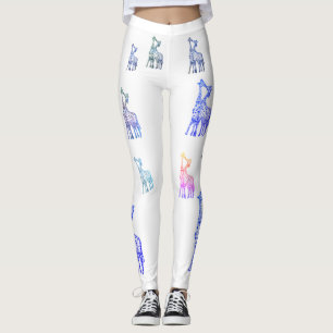 Giraffen Kiss, lustige, farbenfrohe Leggings