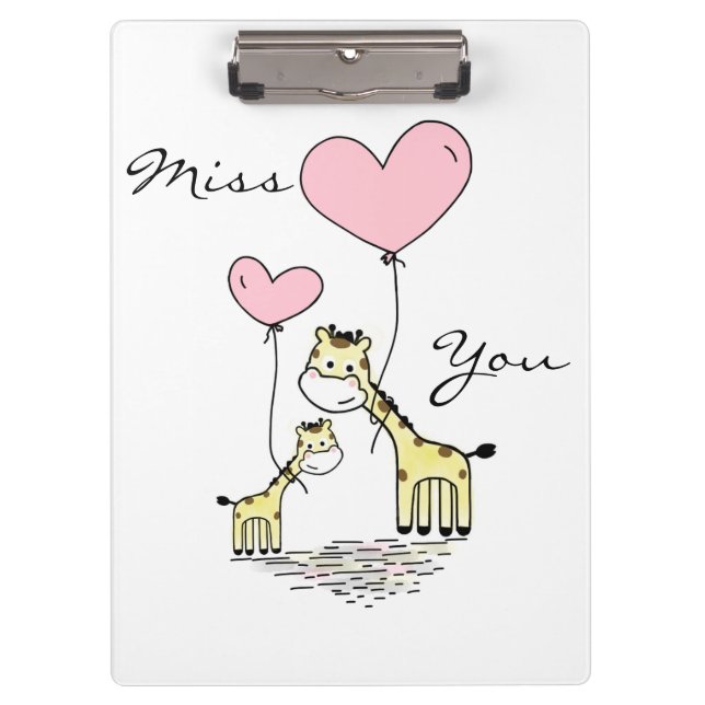 Giraffen Klemmbrett (Vorderseite)