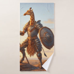 Giraffen Krieger Badehandtuch