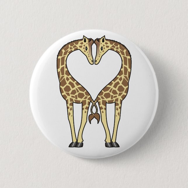 Giraffen-Liebe Button (Vorderseite)