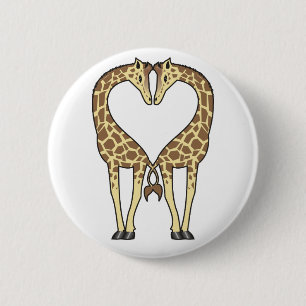 Giraffen-Liebe Button