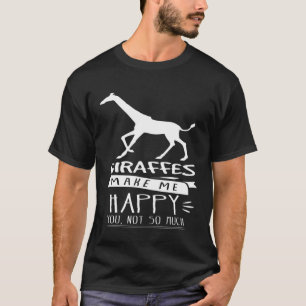 Giraffen machen mich glücklich Zoo Safari Tier T-Shirt