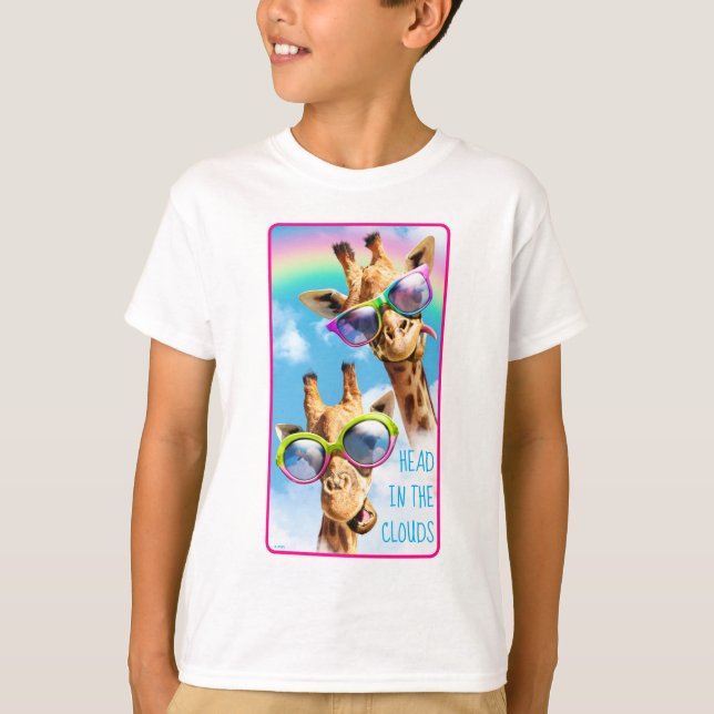 Giraffen mit Sonnenbrille T-Shirt (Vorderseite)