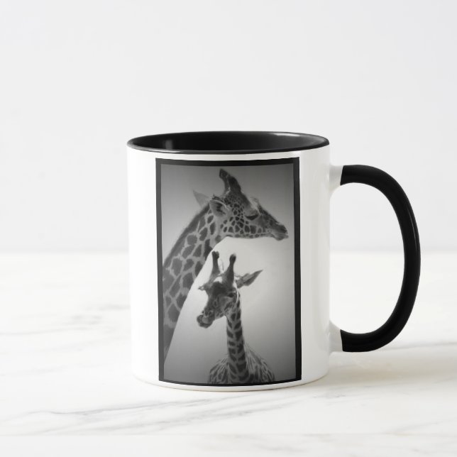 Giraffen, Mutter und Kind Tasse (Rechts)