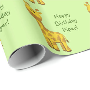 Giraffen-Name-Verpackungs-Papier Geschenkpapier