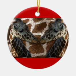 GIRAFFEN-NASE ZUM NASEN-VERZIERUNGS-WEIHNACHTEN KERAMIK ORNAMENT
