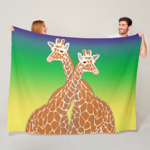 Giraffen-Paar-Fleece-Decke Fleecedecke