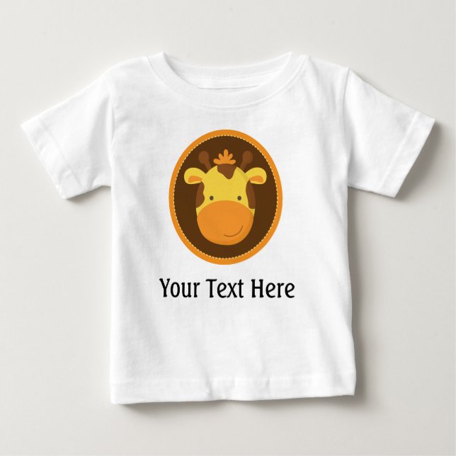 Giraffen-personalisiertes Baby-T-Shirt Baby T-shirt (Vorderseite)