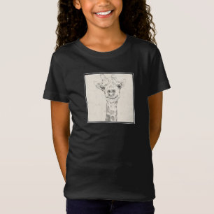Giraffen-Porträt-Skizze T-Shirt