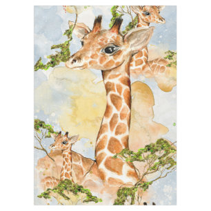 Giraffen-Porträt-Tier-Bild Tischdecke