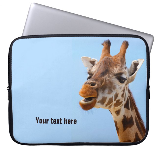 Giraffen-Porträtlaptophülse Laptopschutzhülle (Vorderseite)