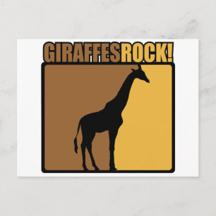 Giraffen Rock! Postkarte