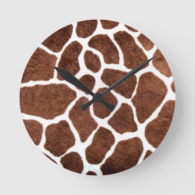 Giraffen Runde Wanduhr (Vorderseite)