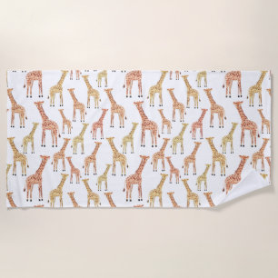 Giraffen-Safari-Druck Strandtuch