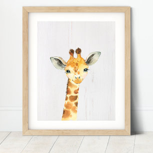 Giraffen-Safari-Dschungel-Kinderzimmer-Kunst druck Poster
