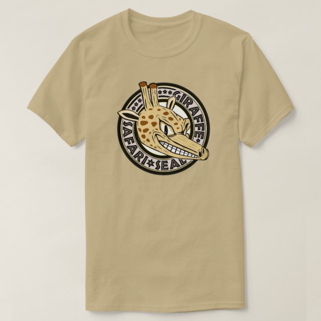 Giraffen-Safari-Siegel T-Shirt (Design vorne)