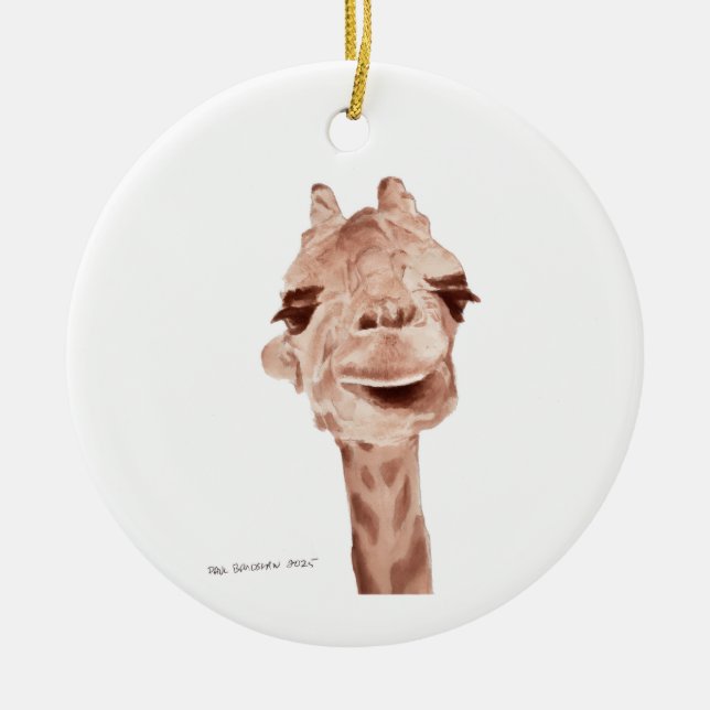 Giraffen-Schmuckfigur Keramik Ornament (Vorne)