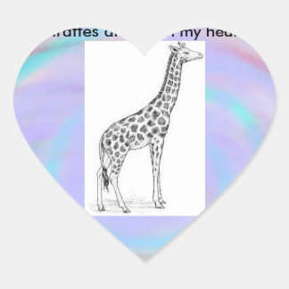 Giraffen sind in meinem Herzsticker Herz-Aufkleber