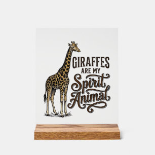 Giraffen sind mein spirituelles Tier, Vintage-Shir Acrylschild