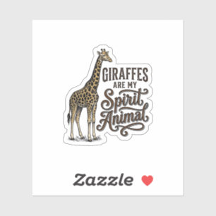 Giraffen sind mein spirituelles Tier, Vintage-Shir Aufkleber