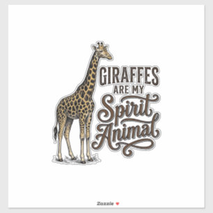 Giraffen sind mein spirituelles Tier, Vintage-Shir Aufkleber