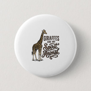 Giraffen sind mein spirituelles Tier, Vintage-Shir Button