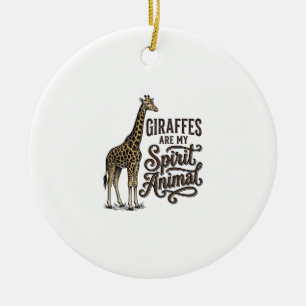 Giraffen sind mein spirituelles Tier, Vintage-Shir Keramik Ornament