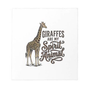 Giraffen sind mein spirituelles Tier, Vintage-Shir Notizblock