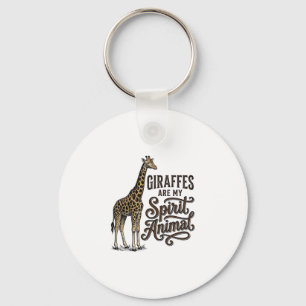 Giraffen sind mein spirituelles Tier, Vintage-Shir Schlüsselanhänger
