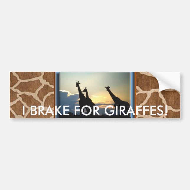 GIRAFFEN-SONNENUNTERGANG AUTOAUFKLEBER (Vorne)