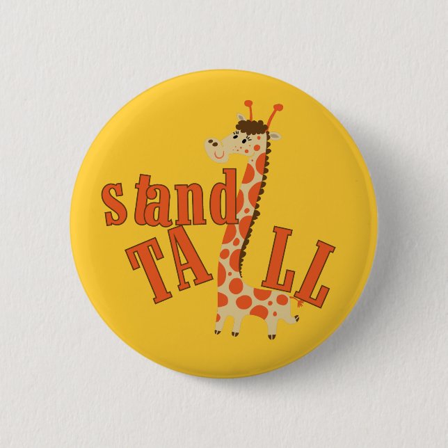 Giraffen-Stand hoch Button (Vorderseite)
