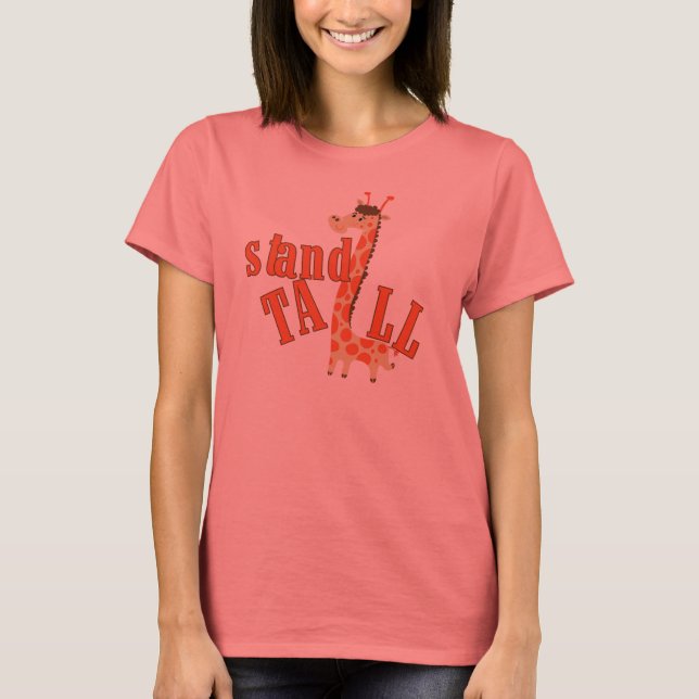 Giraffen-Stand hoch T-Shirt (Vorderseite)