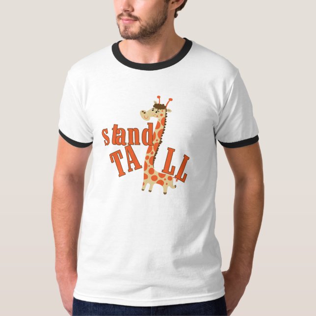 Giraffen-Stand hoch T-Shirt (Vorderseite)