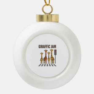 Giraffen-Stau Lustiger Giraffenübergang Vintage-Ve Keramik Kugel-Ornament