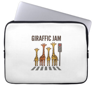 Giraffen-Stau Lustiger Giraffenübergang Vintage-Ve Laptopschutzhülle