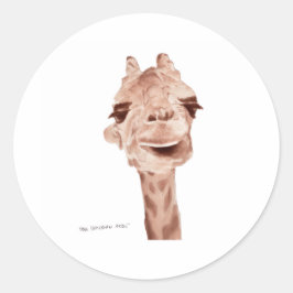 Giraffen-Sticker Runder Aufkleber